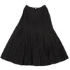 COMME des GARCONS JAPAN. TRICOT. Black Rayon Silk Switching Flare Skirt