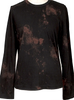 COMME des GARCONS JAPAN. Black, Brown Bleach Design Shirt