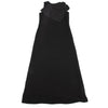 YOHJI YAMAMOTO JAPAN. Y'S WORKSHOP. Black Drape Neck Rayon Sleeveless Dress