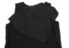 YOHJI YAMAMOTO JAPAN. Y'S WORKSHOP. Black Drape Neck Rayon Sleeveless Dress