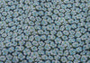 COMME des GARCONS JAPAN. TRICOT. Sky blue Waist Cut-off Washed Floral Wrap Skirt