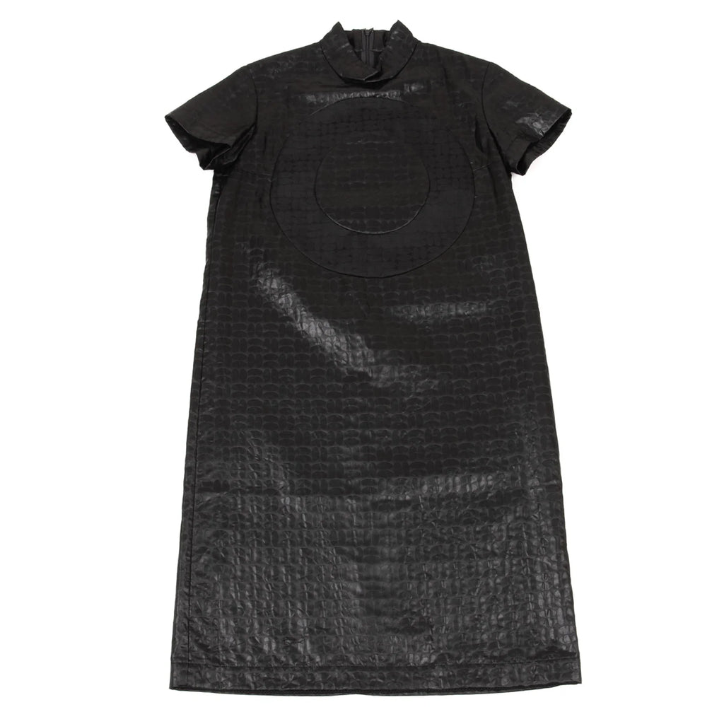 COMME des GARCONS JUNYA WATANABE JAPAN. Black Circle Design Pattern Dress