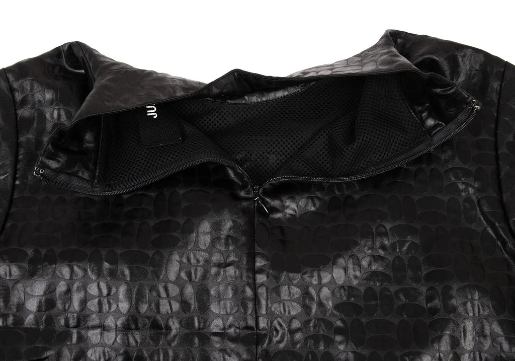 COMME des GARCONS JUNYA WATANABE JAPAN. Black Circle Design Pattern Dress