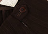 ROMEO GIGLI ITALY. Brown Striped Slit Stretch Skirt