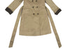 UNITED ARROWS JAPAN. Khaki/Beige Quilt Lining Detachable Faux Fur Trench Coat Beige