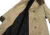 UNITED ARROWS JAPAN. Khaki/Beige Quilt Lining Detachable Faux Fur Trench Coat Beige