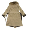 UNITED ARROWS JAPAN. Khaki/Beige Quilt Lining Detachable Faux Fur Trench Coat Beige