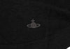 Vivienne Westwood UK. Red Label Orb Embroidery Black Ribbon Gather Top