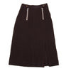 ISSEY MIYAKE JAPAN. zucca. Bordeaux Wool Zipper Design Skirt