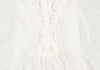 TSUMORI CHISATO JAPAN. White Cotton Silk Lace Switching Top White
