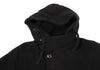 ISSEY MIYAKE JAPAN. zucca Black Wool Melton Hooded Coat