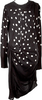 SENSOUNICO  JNBY JAPAN. Dot Printed Black Gather Design Knit Dress