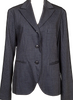 ROMEO GIGLI  ITALY. Navy Rayon Wool Pinstripe Jacket