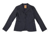 ROMEO GIGLI  ITALY. Navy Rayon Wool Pinstripe Jacket
