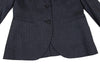 ROMEO GIGLI  ITALY. Navy Rayon Wool Pinstripe Jacket