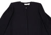 KRIZIA PARIS. Navy Wool No Collar 1B Long Jacket