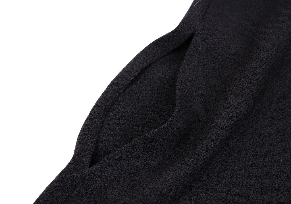 KRIZIA PARIS. Navy Wool No Collar 1B Long Jacket