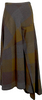 Yohji Yamamoto Japan. NOIR Charcoal, Khaki Block Plaid Check Switching Design Skirt