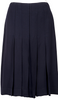 Jean Paul GAULTIER CLASSIQUE PARIS. Navy Rayon/Triacetate Blend Front Pleated Skirt