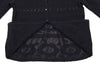 Mademoiselle NON NON  JAPAN. Navy Rayon Blend Lace Switching Semi Sheer Cardigan Top