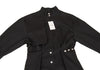 fou fou JAPAN. NEW W/TAG. Black Cotton Gun Flap Design Dress