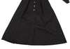 fou fou JAPAN. NEW W/TAG. Black Cotton Gun Flap Design Dress
