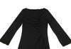 YOSHIE INABA L'EQUIPE JAPAN. Black Acetate Poly Gather Dress