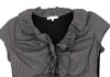 NARACAMICIE JAPAN. Black/Grey Checked Frill Switching Sleeveless Blouse