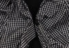 NARACAMICIE JAPAN. Black/Grey Checked Frill Switching Sleeveless Blouse