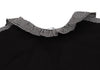 NARACAMICIE JAPAN. Black/Grey Checked Frill Switching Sleeveless Blouse
