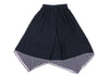 A/T (ATSURO TAYAMA)  JAPAN. Navy, White  Intuck Stripe Skirt