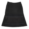 ANTEPRIMA ITALY. Black Rayon/Wool Back Pleats Switching A-line Skirt
