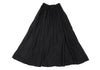 GOMME JAPAN. Black Curve Switching Rayon Flared Skirt