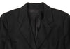 HOMMA JAPAN. Black Gather Hem Design Wool Gaba Jacket
