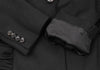 HOMMA JAPAN. Black Gather Hem Design Wool Gaba Jacket