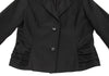 HOMMA JAPAN. Black Gather Hem Design Wool Gaba Jacket
