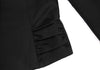 HOMMA JAPAN. Black Gather Hem Design Wool Gaba Jacket