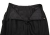 HOMMA JAPAN. Black Side Gather Wool Flare Skirt