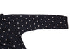 45rpm 45R umii908 Japan. Navy, Grey Cotton Dot Printed Blouse
