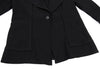 HIROKO KOSHINO TRUNK JAPAN. Black Outseam Nylon Blend Stretch Jacket