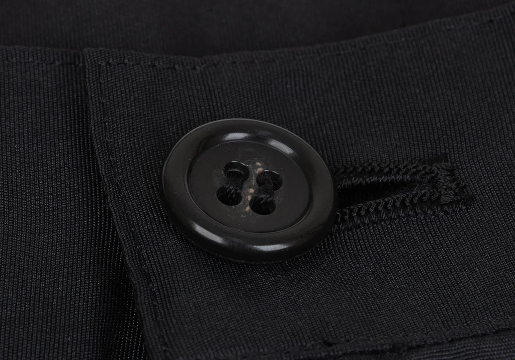 A/T(ATSURO TAYAMA) JAPAN. Black Poly Asymmetry Pleated Skirt