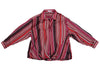 NARACAMICIE JAPAN. Red Poly Stripe Pull Over Blouse