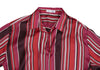 NARACAMICIE JAPAN. Red Poly Stripe Pull Over Blouse