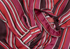 NARACAMICIE JAPAN. Red Poly Stripe Pull Over Blouse
