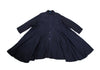 ROMEO GIGLI  ITALY. Navy Piping Rayon Drape Shirt Dress