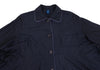 ROMEO GIGLI  ITALY. Navy Piping Rayon Drape Shirt Dress