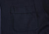 ROMEO GIGLI  ITALY. Navy Piping Rayon Drape Shirt Dress
