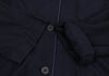 ROMEO GIGLI  ITALY. Navy Piping Rayon Drape Shirt Dress