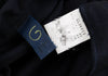 ROMEO GIGLI  ITALY. Navy Piping Rayon Drape Shirt Dress