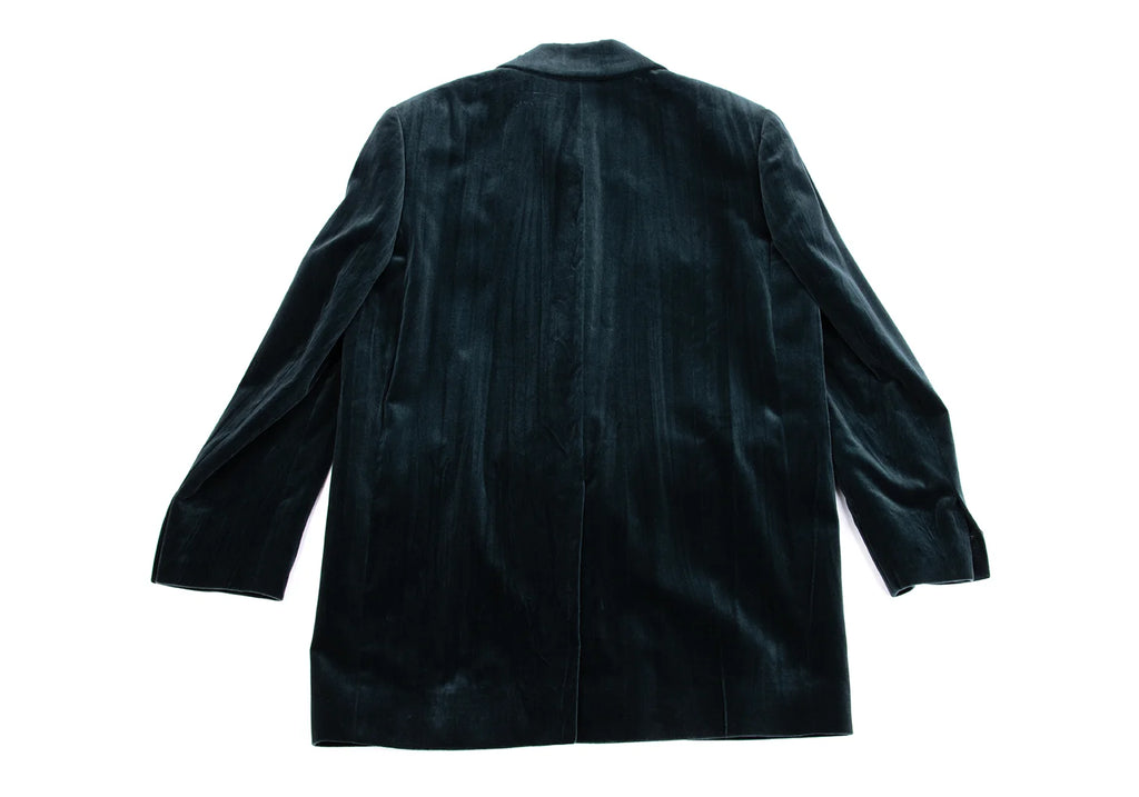 ROMEO GIGLI ITALY. Vintage Bijou Button Dark Green Velor Jacket